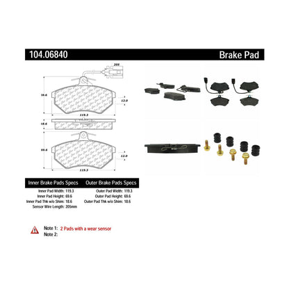 Centric Parts Disc Brake Pad Set 104.06840
