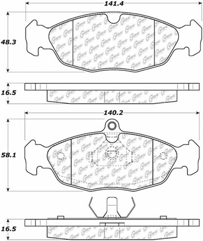 Centric Parts Disc Brake Pad Set Posi Quiet Semi-Metallic with 100% Scorched