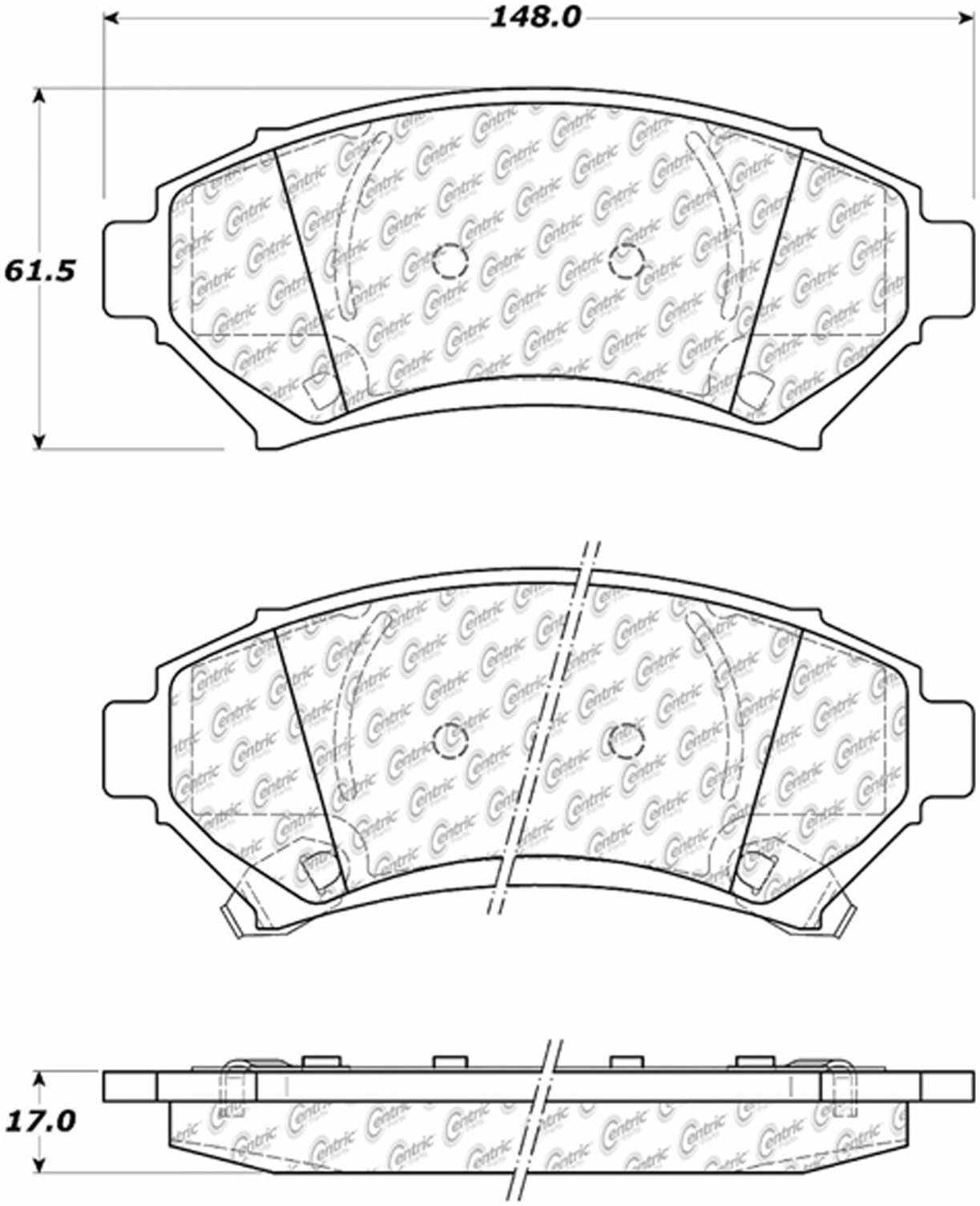 Centric Parts Disc Brake Pad Set with Posi Quiet technology 104.06990