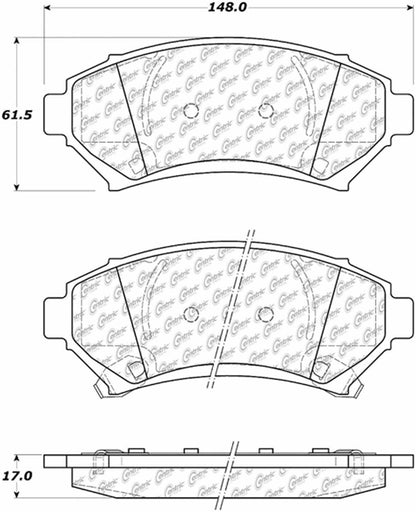 Centric Parts Disc Brake Pad Set with Posi Quiet technology 104.06990