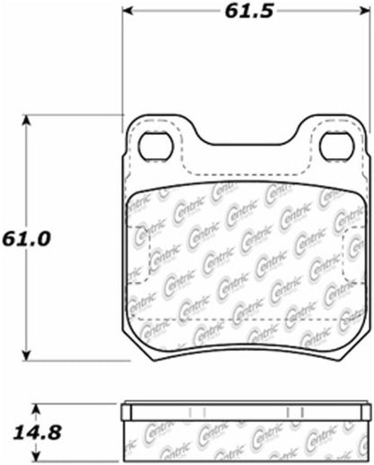 Centric Parts Disc Brake Pad Set with Posi Quiet technology 104.07090