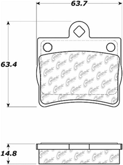 Centric Parts Disc Brake Pad Set Posi Quiet Semi-Metallic with Hardware for 1995-1998 Mercedes-Benz C220 C230 C280 104.07390