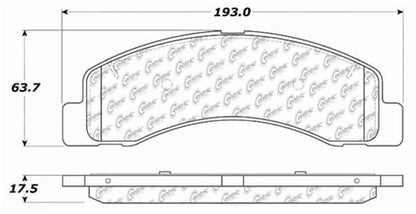 Centric Parts Disc Brake Pad Set Semi-Metallic Posi Quiet for Ford Club Wagon 1998, Excursion 2005-2000, F-250 2004-2000, F-250 Super Duty 2004-1999, F-350 2009-1999, F-350 Super Duty 2004-1999 104.07560