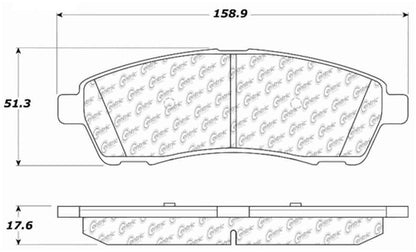 Centric Parts Disc Brake Pad Set Semi-Metallic with Posi Quiet for 2000-2005 Ford Excursion, F-250 2000-2004 and Super Duty 1999-2004 104.07570