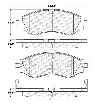 Centric Parts Disc Brake Pad Set 104.07970