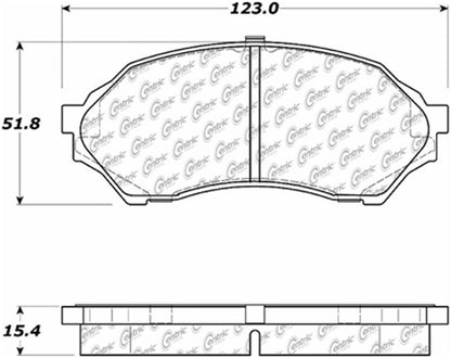 Centric Parts Disc Brake Pad Set Semi-Metallic Posi Quiet for 1999-2001 Mazda Protege 104.07980