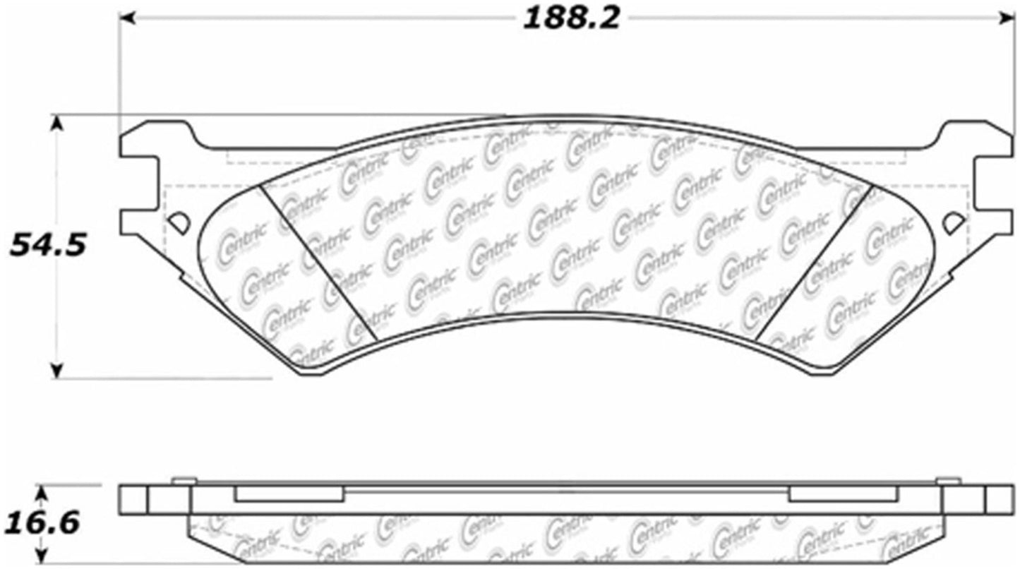 Centric Parts Disc Brake Pad Set Semi-Metallic Posi Quiet for 2000-2007 Ford E-Series 104.08020