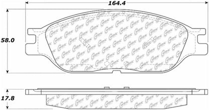 Centric Parts Disc Brake Pad Set Semi-Metallic with Posi Quiet for 1999-2003 Ford Windstar 104.08030