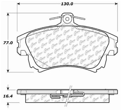 Centric Parts Disc Brake Pad Set Semi-Metallic with Posi Quiet for 2000-2012 Volvo S40 V40 104.08370