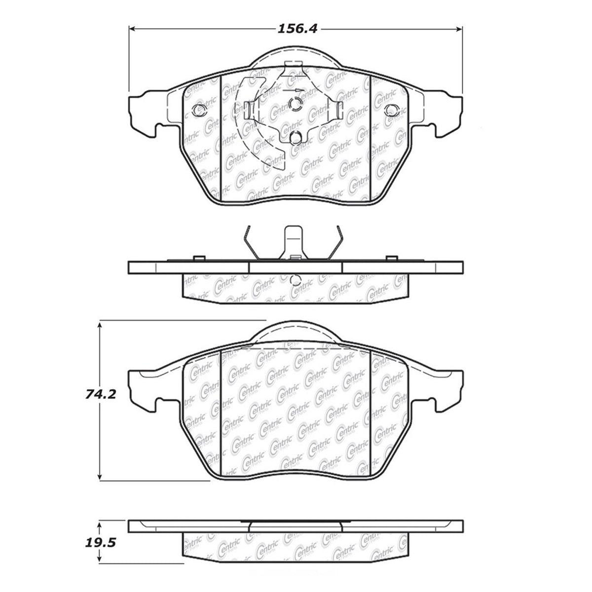 Centric Parts Disc Brake Pad Set 104.08401