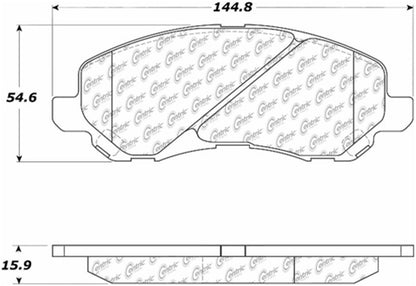 Centric Parts Disc Brake Pad Set Semi-Metallic Posi Quiet for 2001-2017 Chrysler Sebring Dodge Avenger Caliber Stratus Jeep Compass Patriot Mitsubishi ASX Eclipse Galant Lancer 104.08660