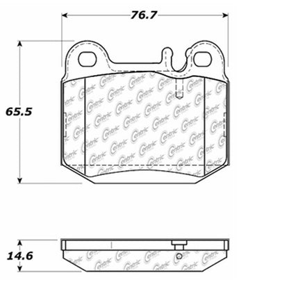 Centric Parts Disc Brake Pad Set Posi Quiet Semi-Metallic with Hardware for Maserati Quattroporte 2005-2004 Mercedes-Benz ML55 AMG 2003-2000 ML430 2001-2000 ML500 2005-2002 104.08740