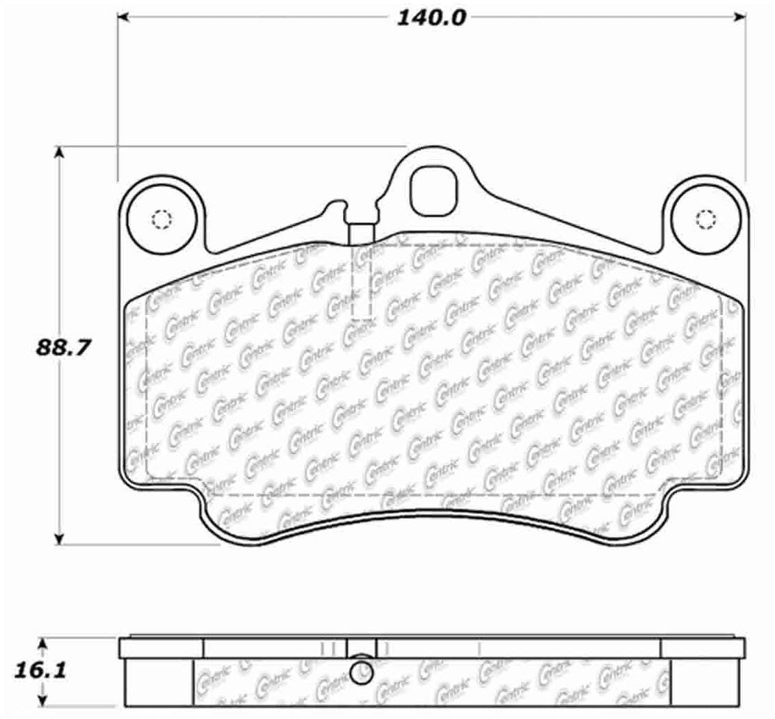 Centric Parts Disc Brake Pad Set Semi-Metallic Posi Quiet for 1999-2012 Porsche 911 104.09160