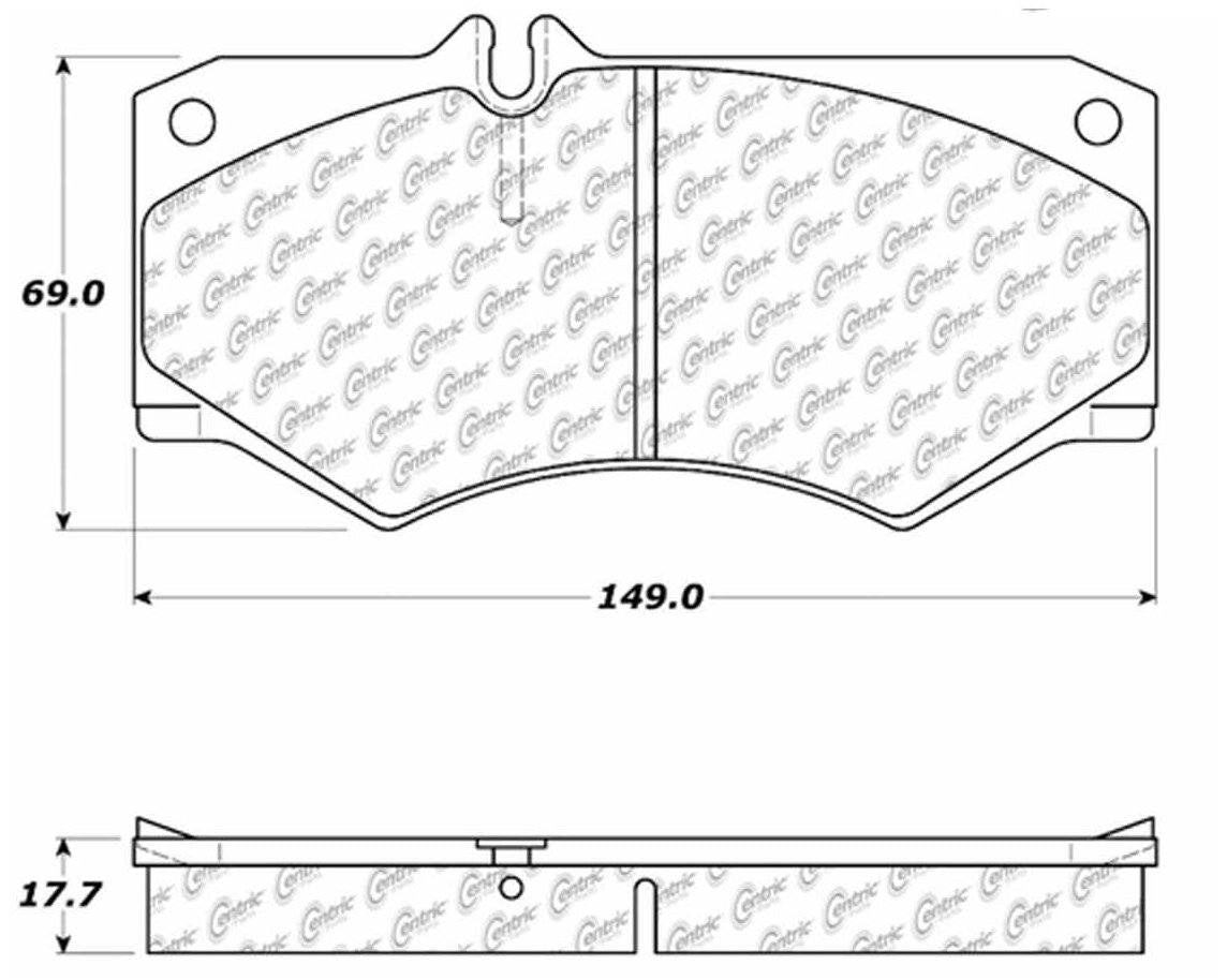 Centric Parts Disc Brake Pad Set Semi-Metallic Posi Quiet for Mercedes-Benz G55 AMG 2003-2004, G65 AMG 2017, G500 2002-2008, G550 2017-2009 104.09270