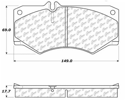 Centric Parts Disc Brake Pad Set Semi-Metallic Posi Quiet for Mercedes-Benz G55 AMG 2003-2004, G65 AMG 2017, G500 2002-2008, G550 2017-2009 104.09270