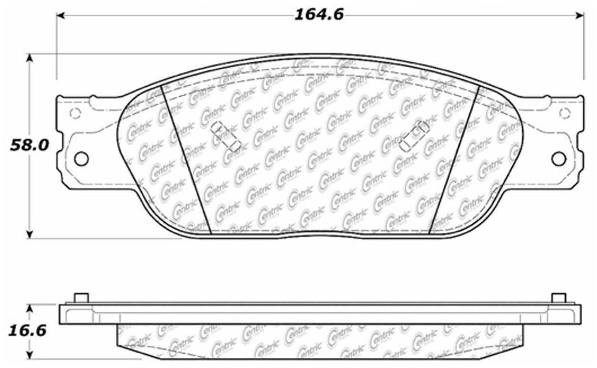 Centric Parts Disc Brake Pad Set Semi-Metallic Posi Quiet for 2003-2005 Jaguar S-Type Vanden Plas XJ8 104.09330