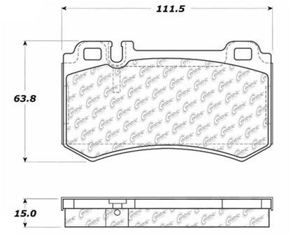 Centric Parts Disc Brake Pad Set Posi Quiet Semi-Metallic for 2003-2013 Mercedes-Benz AMG models 104.09840