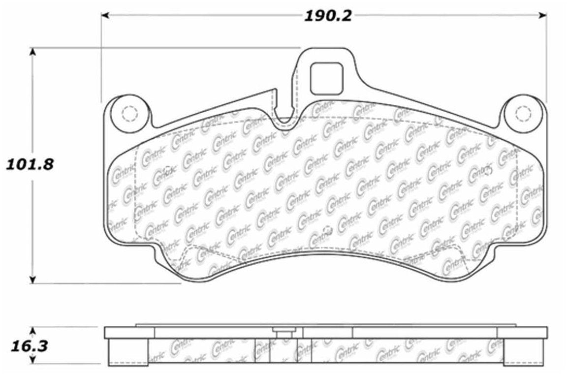 Centric Parts Disc Brake Pad Set Semi-Metallic with Posi Quiet for Porsche 911 2013-2001 Boxster 2012-2005 Carrera GT 2006-2004 Cayman 2012-2006 104.09910