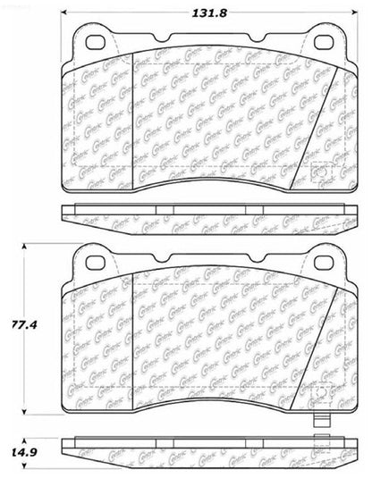 Centric Parts Disc Brake Pad Set Posi Quiet Semi-Metallic for 2004-2008 Acura TL, 2012-2017 Buick Regal, 2013-2019 Cadillac ATS, 2020-2022 Chevrolet Camaro