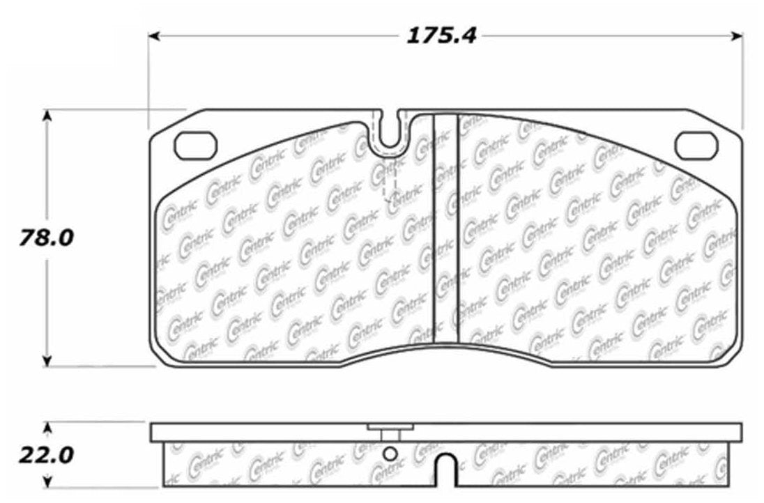 Centric Parts Disc Brake Pad Set Semi-Metallic Posi Quiet for 1990-2009 Iveco EuroTurbo & Workhorse 104.10270