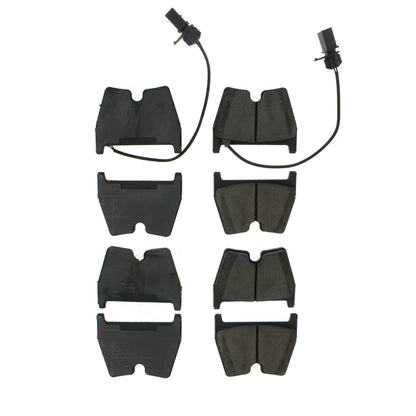 Centric Parts Disc Brake Pad Set Posi Quiet Semi-Metallic with Hardware for Audi R8 2008-2012, R8 2014-2018, RS4 2007-2008, RS5 2011, RS5 2013-2016, RS6 2003-2004, Lamborghini Gallardo 2004-2005 104.10290