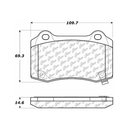 Centric Parts Disc Brake Pad Set Semi-Metallic Posi Quiet for 2004-2019 Cadillac CTS, Chevrolet Camaro, Dodge Challenger