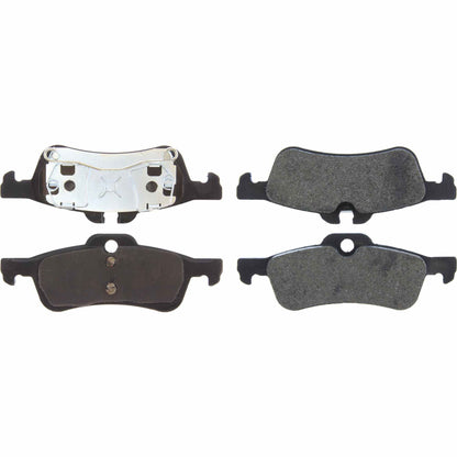 Centric Parts Disc Brake Pad Set Semi-Metallic with Hardware for 2002-2008 Mini Cooper Part Number 104.10600
