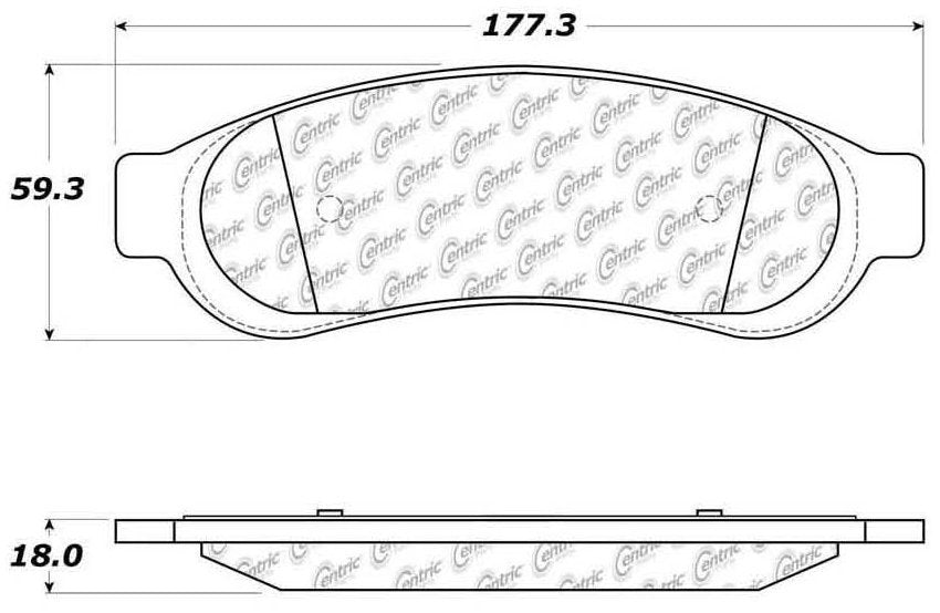 Centric Parts Disc Brake Pad Set Semi-Metallic with Posi Quiet for 2009-2010 Ford F-250 Super Duty 2010-2005 F-350 104.10670