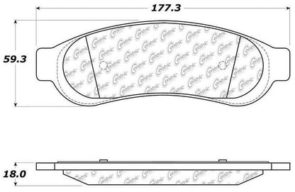 Centric Parts Disc Brake Pad Set Semi-Metallic with Posi Quiet for 2009-2010 Ford F-250 Super Duty 2010-2005 F-350 104.10670