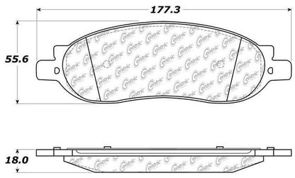 Centric Parts Disc Brake Pad Set Semi-Metallic with Posi Quiet for 2005-2008 Ford F-250 Super Duty 104.10680