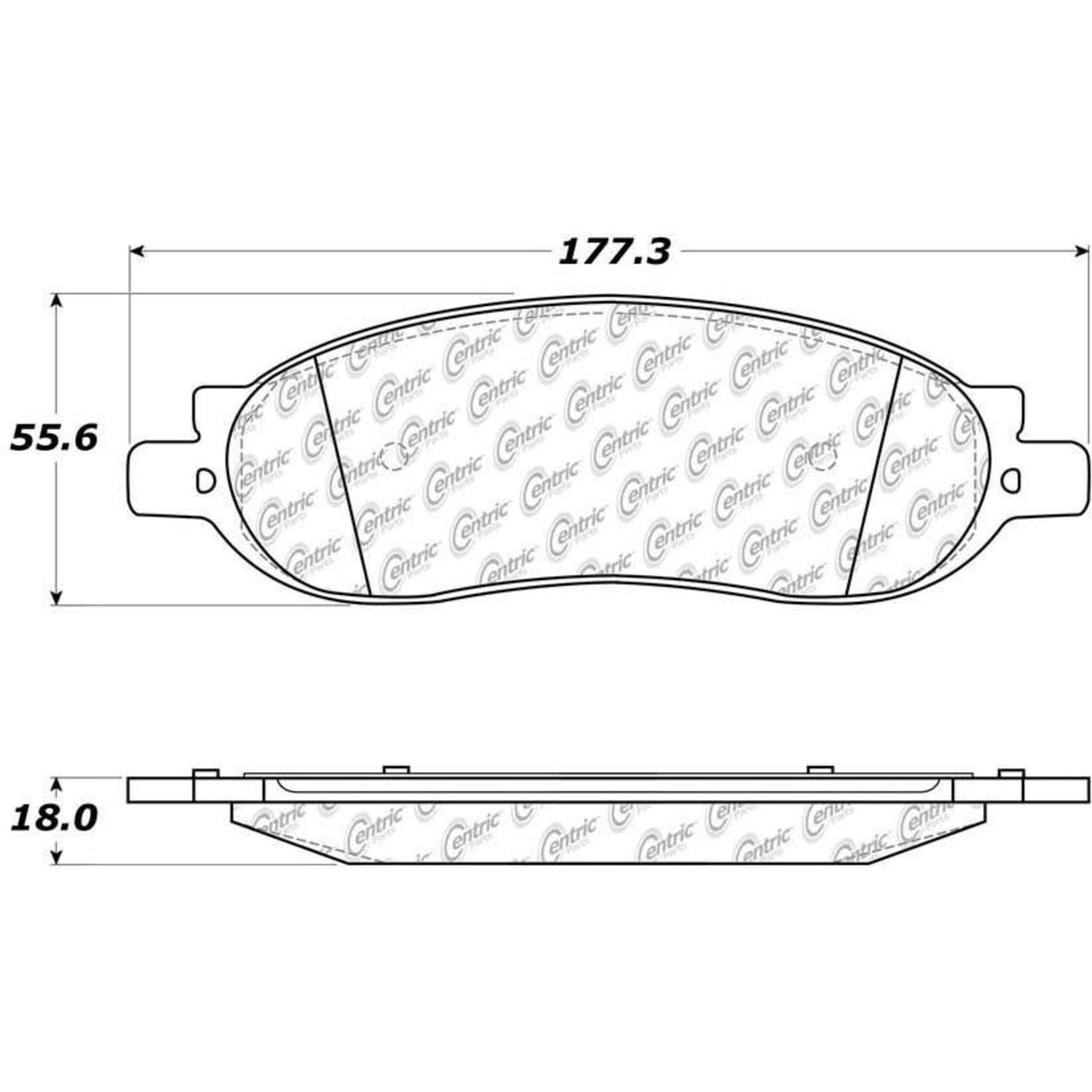 Centric Parts Disc Brake Pad Set Semi-Metallic with Posi Quiet for 2005-2008 Ford F-250 Super Duty 104.10680