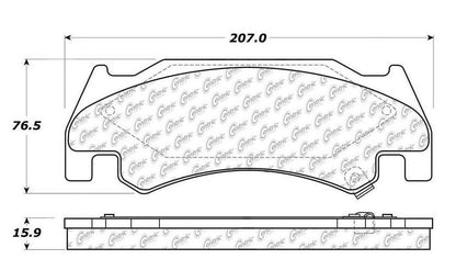Centric Parts Disc Brake Pad Set Semi-Metallic with Posi Quiet for 2005-2006 Dodge Ram 1500 104.10850