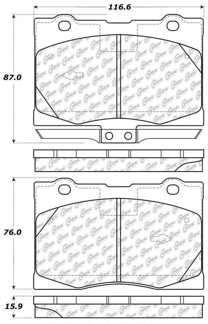 Centric Parts Disc Brake Pad Set Semi-Metallic Posi Quiet for 2005-2012 Acura RL 104.10910