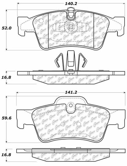 Centric Parts Disc Brake Pad Set Semi-Metallic Posi Quiet for 2005-2017 Mercedes-Benz G and ML Models 104.11220