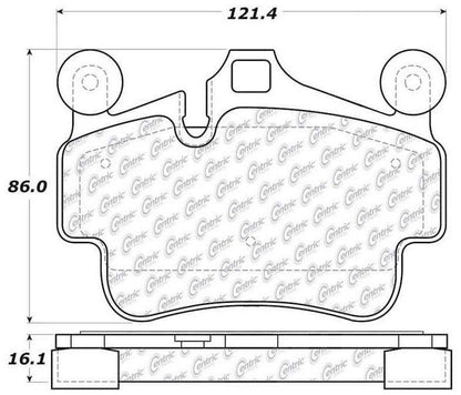 Centric Parts Disc Brake Pad Set Posi Quiet Semi-Metallic for 2017-2020 Porsche 718 Boxster Cayman 104.11350