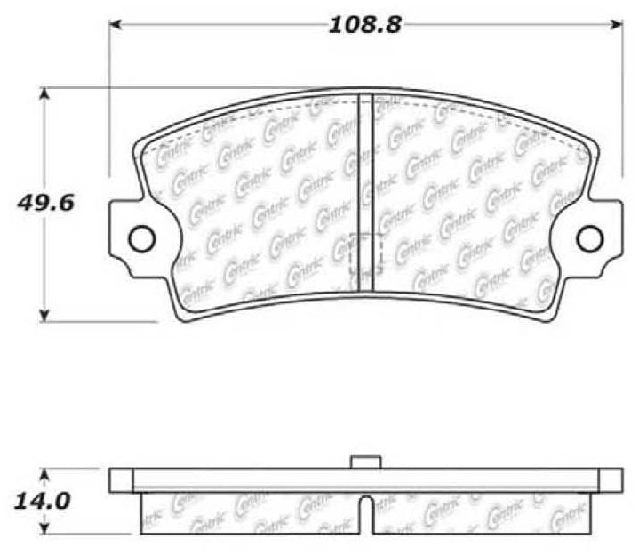 Centric Parts Disc Brake Pad Set Semi-Metallic Posi Quiet for 1989-1992 Lotus Esprit 104.11630