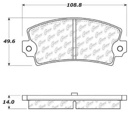 Centric Parts Disc Brake Pad Set Semi-Metallic Posi Quiet for 1989-1992 Lotus Esprit 104.11630