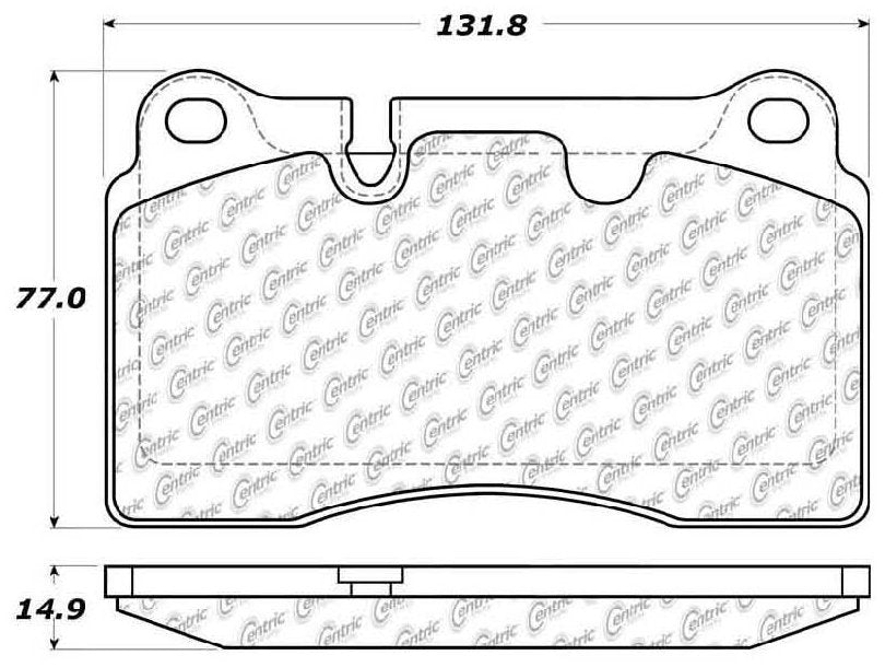 Centric Parts Disc Brake Pad Set Semi-Metallic Posi Quiet for 2005-2019 Aston Martin DB9 V8 Vantage Chevrolet Camaro Corvette Ferrari Volkswagen Touareg 104.11650