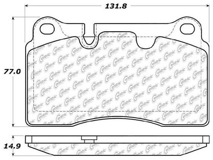 Centric Parts Disc Brake Pad Set Semi-Metallic Posi Quiet for 2005-2019 Aston Martin DB9 V8 Vantage Chevrolet Camaro Corvette Ferrari Volkswagen Touareg 104.11650