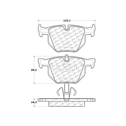 Centric Parts Disc Brake Pad Set Posi Quiet with Noise & Vibration Reduction 104.11700