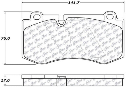 Centric Parts Disc Brake Pad Set Semi-Metallic Posi Quiet 104.12230