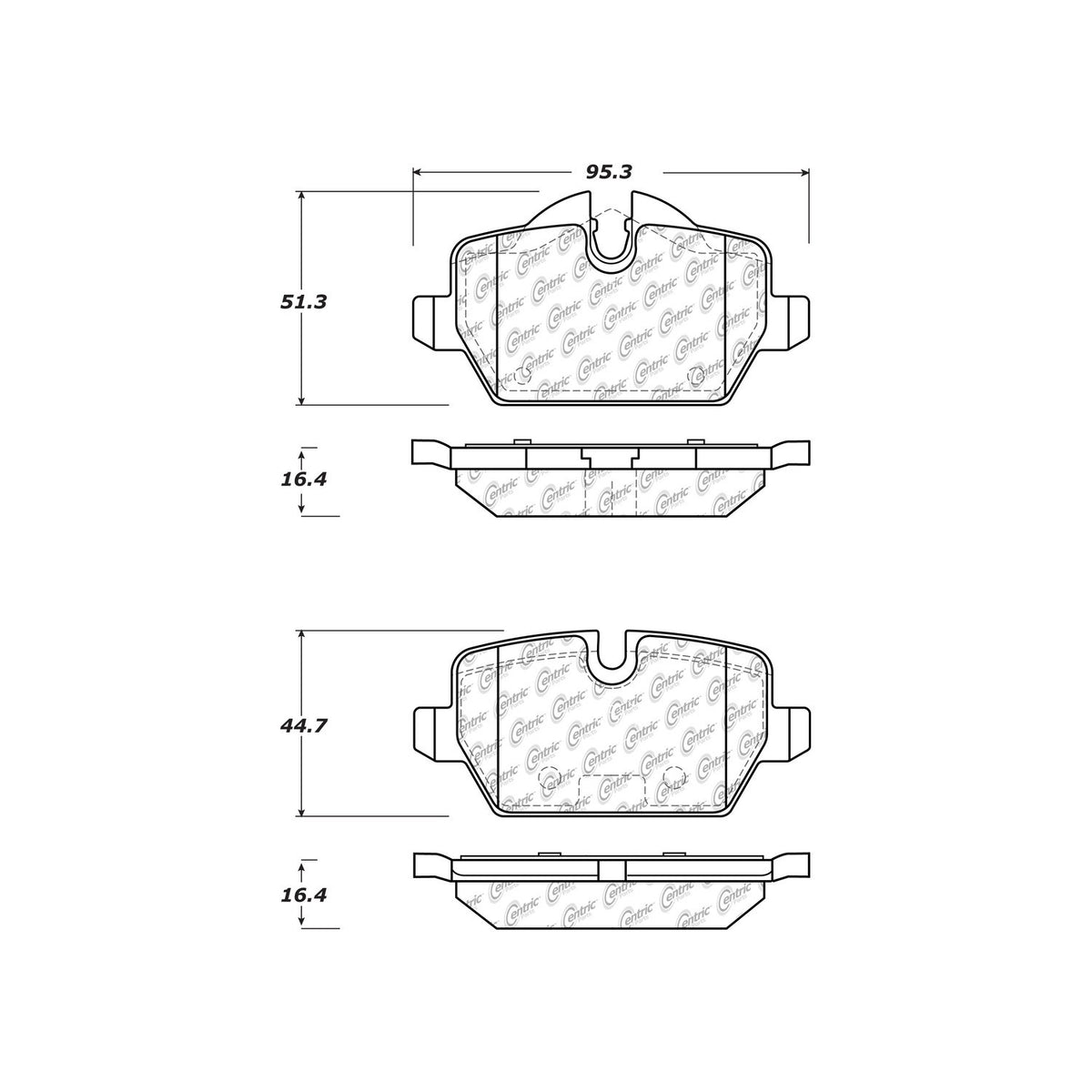 Centric Parts Disc Brake Pad Set with Posi Quiet 104.12260