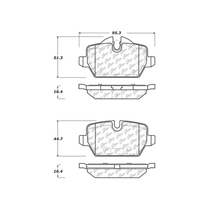 Centric Parts Disc Brake Pad Set with Posi Quiet 104.12260