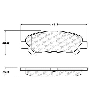 Centric Parts Disc Brake Pad Set with Posi Quiet technology 104.12290