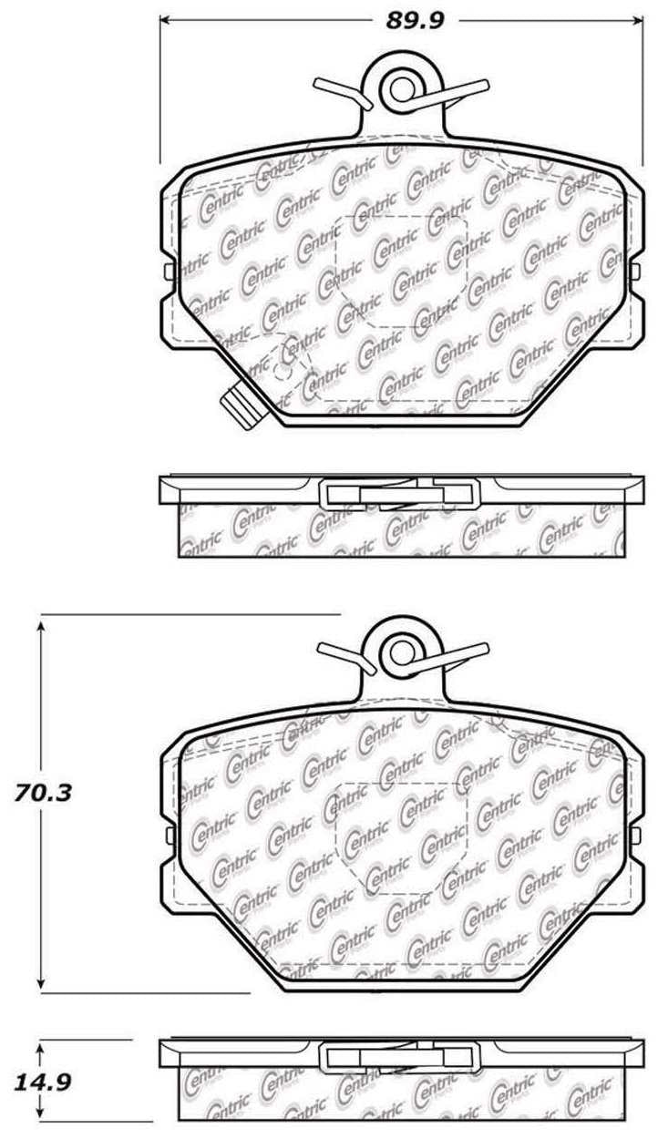 Centric Parts Disc Brake Pad Set with Posi Quiet technology 104.12520