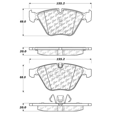 Centric Parts Disc Brake Pad Set with Posi Quiet technology 104.12600