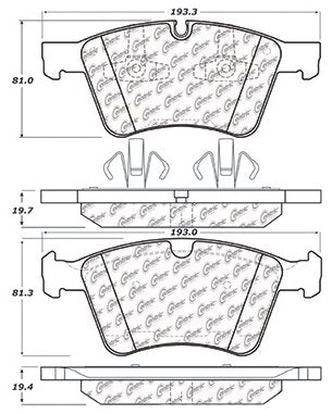 Centric Parts Disc Brake Pad Set Posi Quiet with Noise & Vibration Reduction 104.12720