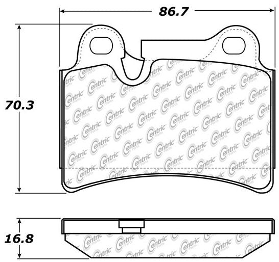 Centric Parts Disc Brake Pad Set with Posi Quiet
