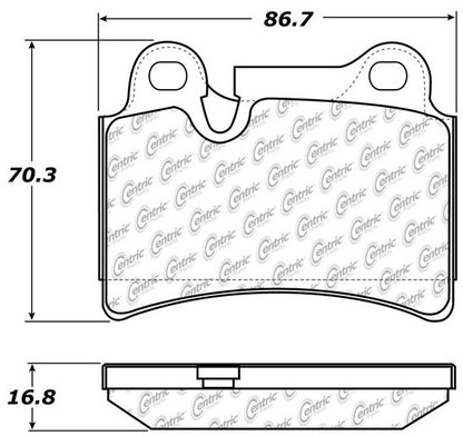 Centric Parts Disc Brake Pad Set with Posi Quiet