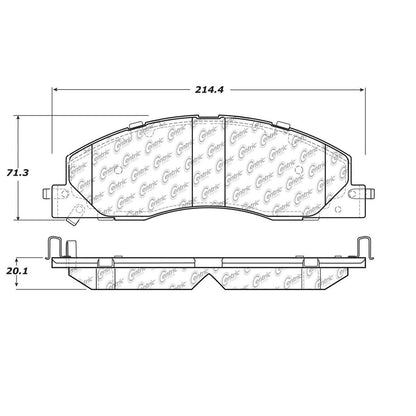 Centric Parts Disc Brake Pad Set with Posi Quiet 104.13160
